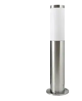 Záhradné lampy  Vonkajšia lampa LIVIA 1xE27/10W/230V 45 cm IP44 strieborná 200501