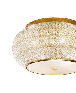 Svietidlá Ideal Lux - Krištáľové stropné svietidlo PASHA 6xE14/40W/230V pr. 40 cm zlatá 100807