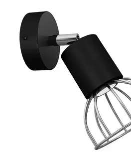 Svietidlá  Nástenné bodové svietidlo DANTE 1xGU10/25W/230V čierna/lesklý chróm MLP7356