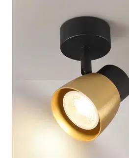 Svietidlá BRILAGI - LED RGBW Stmievateľné bodové svietidlo NUGGET 1xGU10/4,8W/230V čierna/zlatá BG3439+AI2382