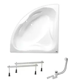 Vane Rohová vana Laguna Royale 150x150 cm akrylát levá i pravá SIKORO1500AN SIKORO1500AN