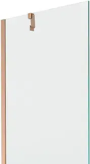 Sprchové dvere MEXEN/S - Next vaňová zástena FIX 70 x 150, transparent, meď kartáčovaná 895-070-000-00-00-65