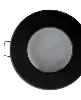 LED zápustené svietidla Podhľadové svietidlo  Aqus okrúhle čierne