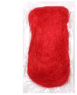 Bytové dekorácie Vlákno sisalové červené 50g