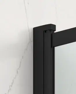 Sprchové dvere Vaňová zástena SAT Vision 140x120 cm čierna SATVZVI120CT SATVZVI120CT