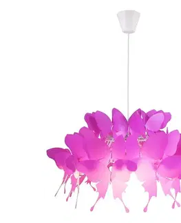 Svietidlá Light Prestige Detský luster FARFALLA 1xE27/60W/230V ružový LP-3439/1P dark pink
