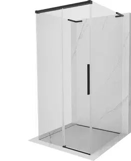 Sprchovacie kúty MEXEN/S - Rox-3S L sprchový kút 3 stenný, posuvný 100 x 100, transparent, čierna 8C2L-100-100-70-00-3S