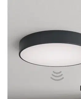 Svietidlá BRILAGI - Kúpeľňové stropné svietidlo so senzorom CLARE 4xE27/24W/230V priemer 50 cm antracit IP54 8590828125723