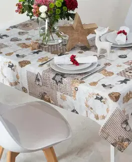 Obrusy MKLozkoviny.sk Vianočný obrus 140 × 180 cm – Xmas