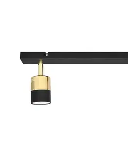 Svietidlá  LED Bodové svietidlo TUBSSON 2xGU10/4,8W/230V čierna/zlatá R-L 1166/2 BK+GO