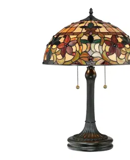 Lampy Elstead Quoizel QZ-KAMI-TL - Stolná lampa Tiffany KAMI 2xE27/60W/230V QZ-KAMI-TL