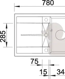 Kuchynské drezy Blanco Set drezu a batérie Blanco Metra 45 S 78x50 cm antracit SETB3 SETB3 SETB3