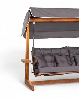 Záhradná hojdačky Garden Triple Swing Chair Luna Deluxe 2600 - Anthracite