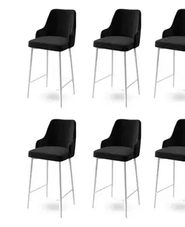 Barové stoličky Bar Stool Set (6 Pieces) Enox - Black, White