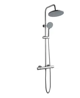 Sprchy a sprchové panely INVENA - Dažďová sprcha s batériou termostatickou volos, chróm; AU-37-T01-V