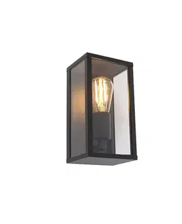 Vonkajšie nástenné svietidlá Priemyselná nástenná lampa čierna 26 cm IP44 - Charlois
