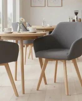 Kreslá KONDELA Clorin 2 New kreslo tmavosivá / buk