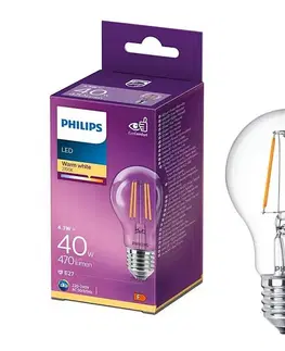 LED osvetlenie LED Žiarovka VINTAGE Philips A60 E27/4,3W/230V 2700K 8718699665265