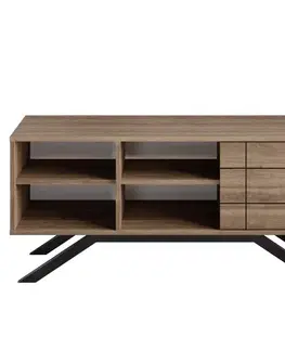 TV stolíky TV stolík North - Black, Walnut