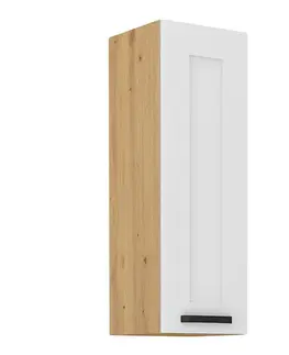 Kuchynské horné skrinky KONDELA Lula 30 G-90 1F horná kuchynská skrinka biela / dub artisan