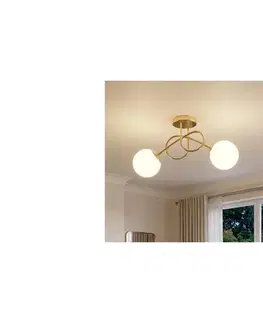 Svietidlá BRILAGI - Prisadený luster MILO 2xE27/60W/230V zlatý 62-016B