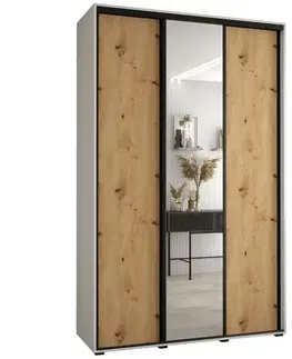 Šatníkové skrine Skriňa 45 Canaris 3 180 biela/artisan/čierna