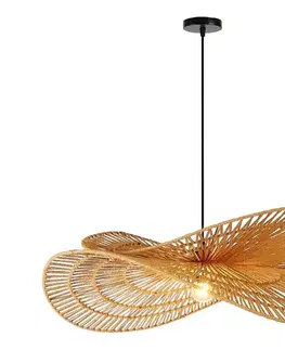 Svietidlá  08266L - Luster na lanku MARIPOSA 1xE27/40W/230V pr. 80 cm juta 08266L