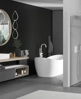 Sprchové dvere MEXEN/S - Kioto Sprchová zástena Walk-in 110 x 110, transparent, biela 800-110-202-20-00-110