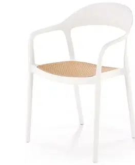 Kuchynské stoličky Stolička K530 biela/prírodné