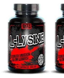 Lyzín 1+1 Zadarmo: L-Lysine od Best Nutrition 120 kaps. + 120 kaps.