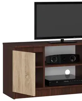 TV stolíky Moderný TV stolík ROMANA120, wenge / dub Sonoma