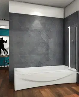 Sprchové dvere H K - Vaňová zástena s pevnou stenou V22 100 cm, číre sklo SE-V22100