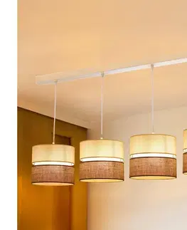 Svietidlá BRILAGI - Luster na lanku ROYAL YUTE 4xE27/15W/230V béžová/krémová/biela 609647