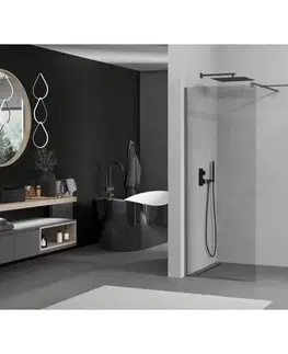 Sprchové dvere MEXEN/S - Kyoto Sprchová zástena WALK-IN 125 x 120, transparent, grafit metal 800-125-202-95-00-120