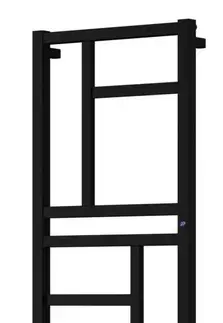 Radiátory do kúpeľne Instalprojekt - Kúpeľňový radiátor MONDRIAN - Farba radiátora - Čierna, Pripojenie radiátora - Stredové 50 mm, Rozmer radiátora - 500 x 1440 mm, výkon 496 W RADMON501431SP