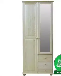 Šatníkové skrine Skriňa 138 zrkadlo 85 cm