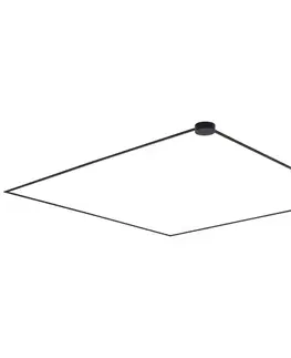 Koľajnicové svetelné systémy Moderný koľajnicový systém osvetlenia, čierny, 1-fázový, 800 cm, s okrúhlym zdrojom napájania - Magnetic