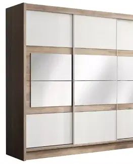 Šatníkové skrine Skriňa Salwador 250 cm country grey