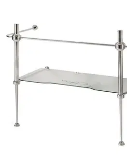 Kúpeľňové batérie KERASAN - WALDORF konštrukcia pre umývadlo 100cm so sklenenou policou, chróm 9196K1