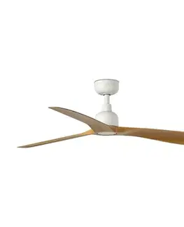 Ventilátory FARO Barcelona FARO 34361WT - Stropný látor OUTWOOD L hnedý/biely priemer 150 cm WT IP44 + diaľkové ovládanie 34361T