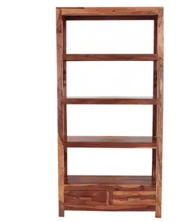 Knižnice Knižnica Kali bez zadnej strany 90x180x35 indický masív palisander