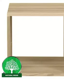 Vitríny a regály do obývačky Regál box - otvorený borovica surová