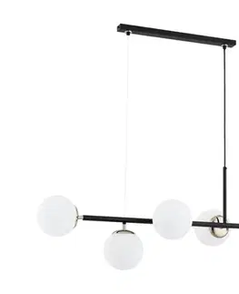 Svietidlá  Luster na lanku DANSA 5xE14/10W/230V čierna/zlatá 63362