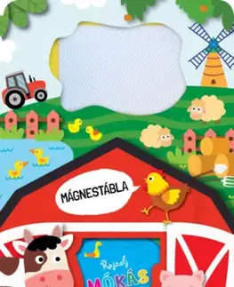 3D, magnetické, priestorové knihy Mágnestábla - Rajzolj mókás tanyasi állatokat
