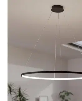 Svietidlá Eglo 901637 - LED Stmievateľný luster na lanku PARRUTA LED/40W/230V čierna + DO 901637