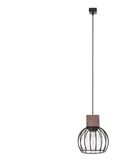Svietidlá  Luster na lanku MILAN 1xE27/60W/230V drevo 31570