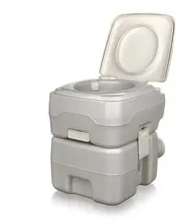 Outdoorové variče Happy Green Prenosná toaleta 20 l, sivá