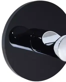 Vešiaky a háčiky na stenu Vešiačik okrúhly style 5x5 cm čierny/chróm 8031