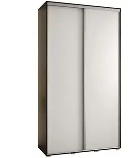 Šatníkové skrine Skriňa 45 Canaris 1 130 čierna/biela/silver