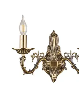 Svietidlá BRILAGI - Nástenná lampa CLASSIC 2xE14/10W/230V mosadz bg72838